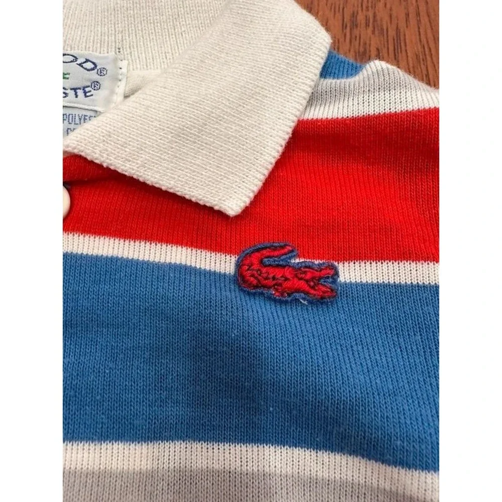vintage Izod Lacoste striped polo baby bodysuit Made in USA